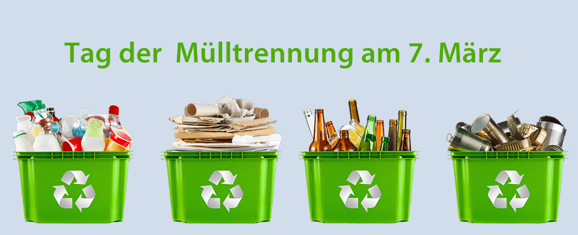 Grafik: vier grüne Kisten zur Getrenntsammlung