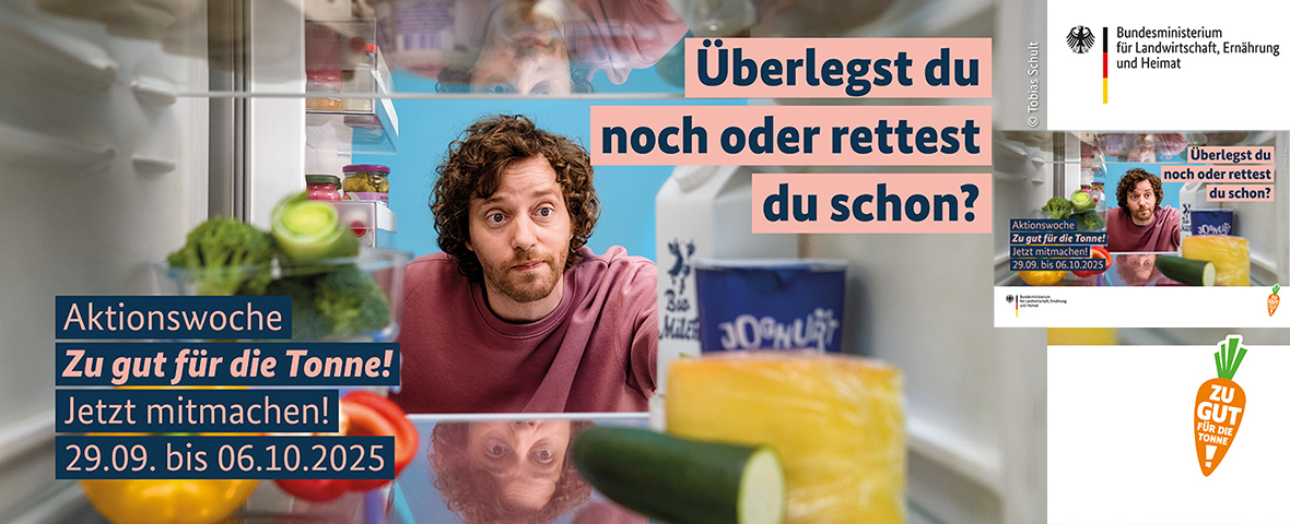 Fotocollage: Thema Aktionswoche "Überlegst du noch oder rettest du schon?"