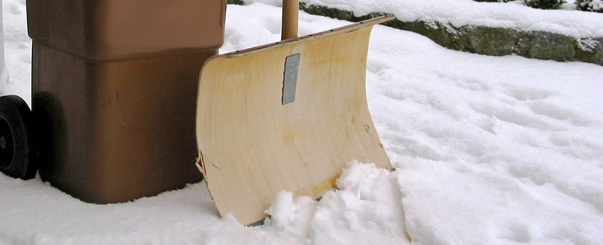 Foto:  Biotonne im Schnee