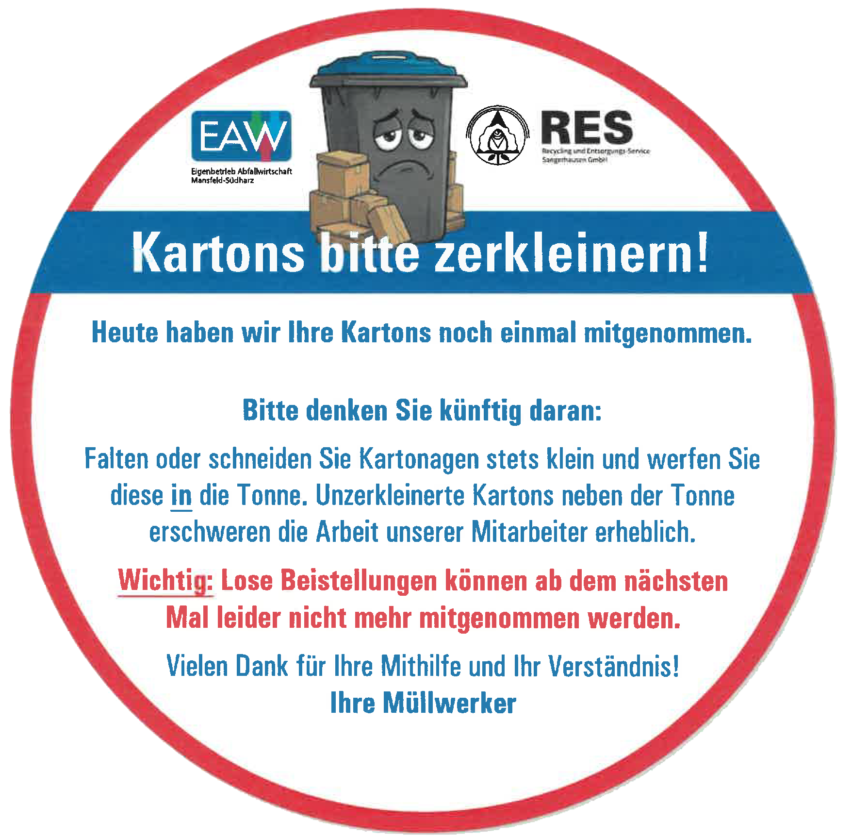 Grafik: RES Papier Aufkleber