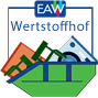 Grafik - Symbol für einen EAW Wertstoffhof - grüner Container mit Sperrmüll und EAW-Symbol